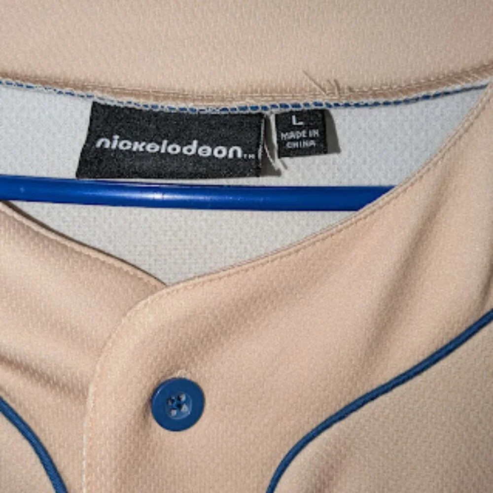 Nickelodeon‎ Blue and Cream Retro Baseball Jersey